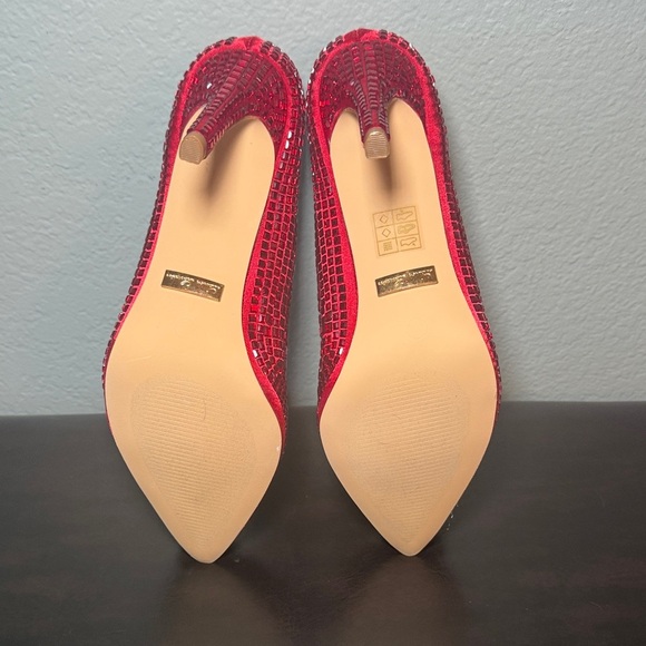 Lauren Lorraine Sparkling Dazzle Red Heels - Picture 6 of 9